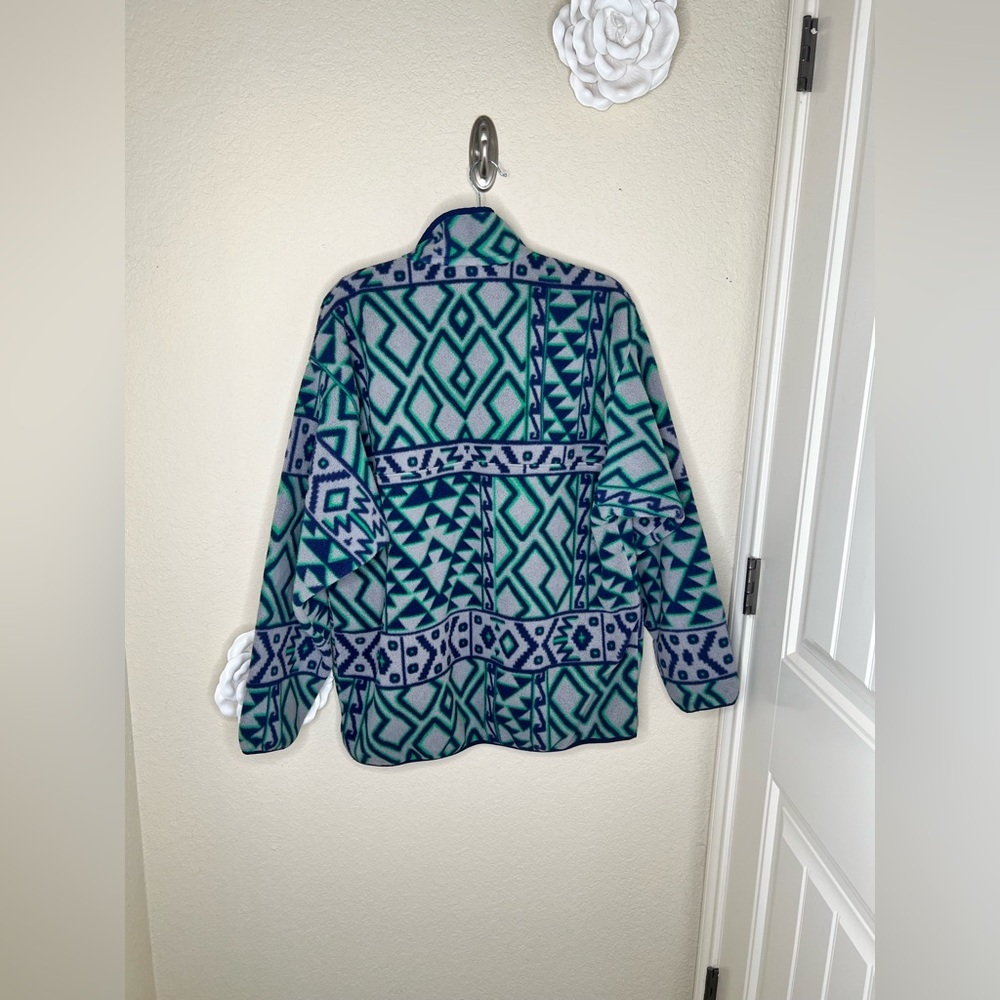 Patagonia Synchilla Snap-T Fleece Pullover Rare Montana Siete Aztec Men’s Large - Picture 12 of 16